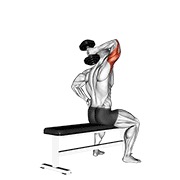 Extensie de triceps cu o mână, cu gantera (pe bancă)