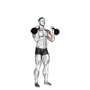 Împins alternativ cu kettlebell