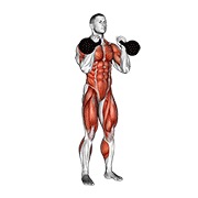 Aruncare (jerk) dublă cu kettlebell