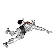 Împins cu o mână, amplitudine extinsă, pe sol, cu kettlebell