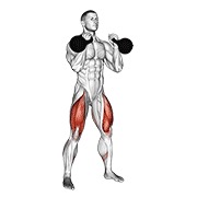 Genuflexiune frontală cu kettlebell