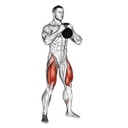 Genuflexiune goblet cu kettlebell