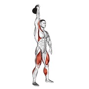 Aruncare (jerk) cu o mână, cu kettlebell