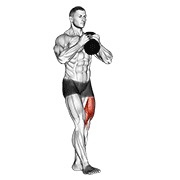 Genuflexiune pistol cu kettlebell