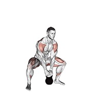 Tracțiune înaltă sumo cu kettlebell