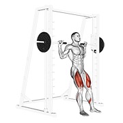 Genuflexiune tip scaun, la aparatul Smith