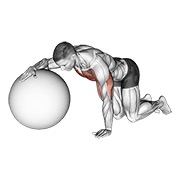 Întindere de piept cu minge de exerciții