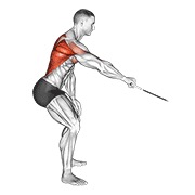 Ramat cu rotația palmei, la cablu