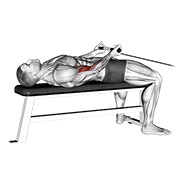 Flexii pentru biceps culcat, la cablu