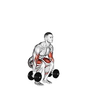 Genuflexiune cu flexie pentru biceps, cu gantere