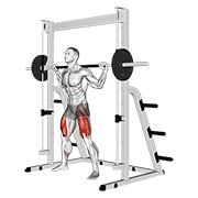 Genuflexiune sumo, la aparatul Smith