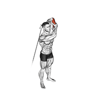 Extensie alternativă pentru triceps, la cablu