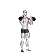 Împins alternativ cu kettlebell