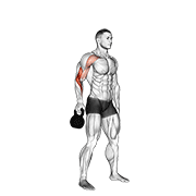 Clean bottoms-up din poziția atârnată, cu kettlebell