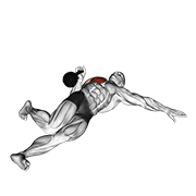 Împins cu o mână, amplitudine extinsă, pe sol, cu kettlebell