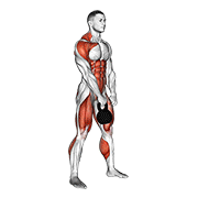 Clean din atârnare cu kettlebell