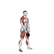 Smulgere cu o mână, cu kettlebell