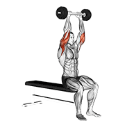 Extensie de triceps cu haltera olimpică