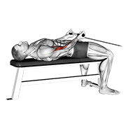 Flexii pentru biceps culcat, la cablu