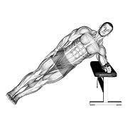 Plank lateral înclinat, cu greutatea corporală